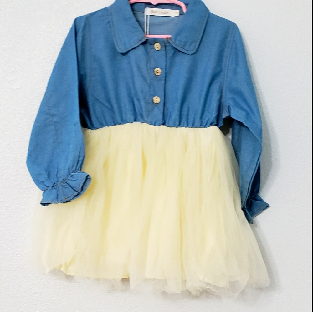 Girls chambray and tulle dresses